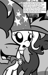 Size: 900x1391 | Tagged: safe, artist:bronycurious, derpibooru import, trixie, pony, unicorn, female, grayscale, horn, mare, recovery