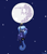 Size: 1300x1500 | Tagged: safe, artist:ramott, princess luna, alicorn, pony, balloon, cute, filly, floppy ears, lunabetes, mare in the moon, moon, night, princess loonya, scared, solo, stars, woona