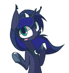 Size: 1280x1351 | Tagged: safe, artist:aurura, princess luna, alicorn, pony, clothes, scarf, shrug, simple background, solo