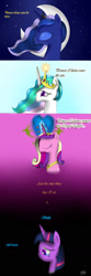 Size: 516x1548 | Tagged: safe, artist:jorge123esp, princess cadance, princess celestia, princess luna, twilight sparkle, twilight sparkle (alicorn), alicorn, pony, season 4, twilight's kingdom, alicorn tetrarchy, comic, sad