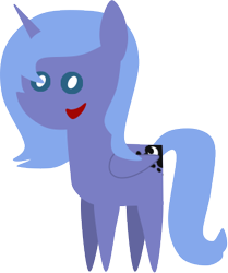 Size: 289x346 | Tagged: safe, artist:mypaintedmelody, princess luna, alicorn, pony, pointy ponies, s1 luna, simple background, smiling, solo, transparent background