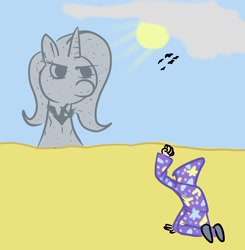 Size: 1931x1967 | Tagged: safe, derpibooru import, trixie, magic duel, 1000 hours in ms paint, ms paint, parody, planet of the apes