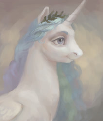 Size: 900x1063 | Tagged: safe, artist:exclusionzone, princess celestia, alicorn, pony, portrait, solo