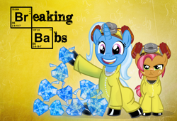 Size: 2500x1700 | Tagged: safe, artist:pixelkitties, derpibooru import, babs seed, trixie, breaking bad