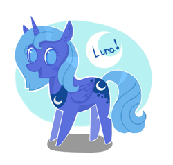 Size: 795x758 | Tagged: safe, artist:jellybeanbullet, princess luna, alicorn, pony, s1 luna, solo, younger