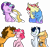 Size: 3731x3500 | Tagged: safe, artist:moonrisedawn, derpibooru import, applejack, cheese sandwich, flim, pinkie pie, prince blueblood, soarin', starlight glimmer, trixie, earth pony, pony, unicorn, blushing, boop, cheesepie, crack shipping, female, flixie, hug, male, mare, noseboop, shipping, simple background, soarinjack, straight, transparent background, winghug