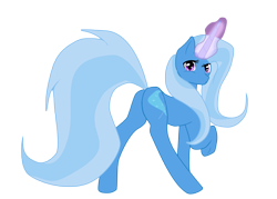 Size: 2492x1789 | Tagged: safe, artist:pony-of-equestria, derpibooru import, trixie, pony, unicorn, blue coat, female, horn, mare, plot, solo, two toned mane