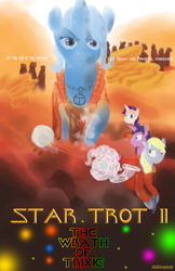 Size: 3300x5100 | Tagged: safe, artist:shiki01, derpibooru import, derpy hooves, pinkie pie, rarity, trixie, twilight sparkle, pegasus, pony, unicorn, female, mare, parody, star trek, star trek ii: the wrath of khan