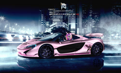 Size: 1200x728 | Tagged: safe, artist:dentist73548-floozy, artist:europamaxima, artist:vipeydashie, princess cadance, alicorn, pony, car, hypercar, mclaren, mclaren p1, solo, supercar