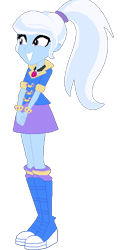 Size: 261x528 | Tagged: safe, artist:cleofine123, derpibooru import, trixie, equestria girls, alternate hairstyle, solo