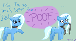 Size: 1950x1080 | Tagged: safe, artist:verminshy, derpibooru import, trixie, magic duel, alicorn amulet, moustache