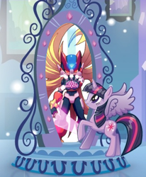 Size: 375x456 | Tagged: safe, twilight sparkle, twilight sparkle (alicorn), alicorn, equestria girls, exploitable meme, magic mirror, magic mirror meme, megaman, megaman zero, meme, omega