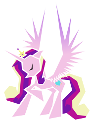 Size: 6000x8000 | Tagged: safe, artist:flamevulture17, princess cadance, alicorn, pony, absurd resolution, minimalist, solo