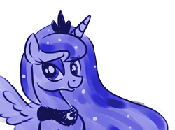 Size: 701x522 | Tagged: safe, artist:latenightlad, princess luna, alicorn, pony, female, horn, mare, simple background, solo