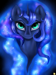 Size: 1800x2400 | Tagged: safe, artist:captainpudgemuffin, princess luna, alicorn, pony, full face view, portrait, solo