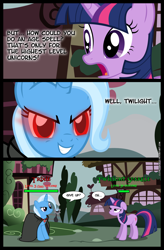 Size: 2000x3046 | Tagged: safe, artist:gray--day, derpibooru import, trixie, twilight sparkle, comic, twilight is not amused, unamused