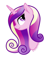 Size: 474x600 | Tagged: safe, artist:onikashi, princess cadance, alicorn, pony, crown, female, horn, mare, multicolored mane, solo