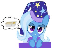 Size: 3809x3073 | Tagged: safe, artist:lovehtf421, derpibooru import, trixie, pony, unicorn, crackers, cute, female, food, mare, peanut butter, peanut butter crackers, simple background, solo, that human sure does love peanut butter crackers, white background