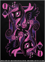 Size: 646x888 | Tagged: safe, artist:gbillustrations, princess cadance, alicorn, pony, card, female, horn, solo