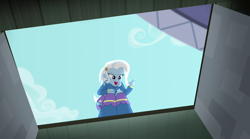 Size: 1280x714 | Tagged: safe, derpibooru import, screencap, trixie, equestria girls, rainbow rocks, solo, trapdoor