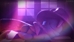 Size: 1920x1080 | Tagged: safe, artist:invisorfaa, derpibooru import, trixie, pony, unicorn, 3d, crepuscular rays, female, mare, sleeping, solo, source filmmaker