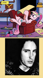 Size: 476x862 | Tagged: safe, princess cadance, alicorn, pony, spoiler:comic, crush, meme, nine inch nails, solo, trent reznor, younger