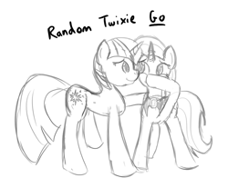 Size: 960x795 | Tagged: safe, artist:jade meteor, derpibooru import, trixie, twilight sparkle, crying, female, lesbian, shipping, sketch, smiling, twixie