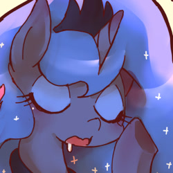 Size: 300x300 | Tagged: safe, artist:kolshica, princess luna, alicorn, pony, eyes closed, panel, solo