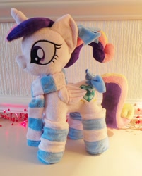 Size: 2469x3073 | Tagged: safe, artist:pinkamoone, princess cadance, clothes, commission, irl, photo, plushie, scarf, socks, solo, younger