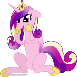 Size: 898x889 | Tagged: safe, artist:loboguerrero, princess cadance, alicorn, pony, adorkable, cute, cutedance, dork, happy, smiling, solo