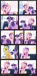 Size: 1090x2240 | Tagged: safe, artist:dm29, flash sentry, princess cadance, twilight sparkle, twilight sparkle (alicorn), alicorn, pony, assault, comic, female, flashlight, male, mare, messy mane, shipping, straight, stupid sexy flash sentry, trio