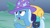 Size: 1280x720 | Tagged: safe, derpibooru import, screencap, trixie, pony, to where and back again, raised hoof, solo