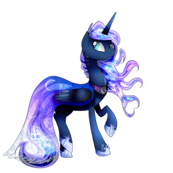 Size: 3200x3200 | Tagged: safe, artist:miningcazzy, princess luna, alicorn, pony, clothes, dress, simple background, solo, transparent background