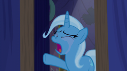 Size: 1280x720 | Tagged: safe, derpibooru import, screencap, trixie, pony, no second prances, crying, solo