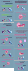 Size: 1024x2622 | Tagged: safe, artist:idreamoftwilightsparkle, artist:verve, derpibooru import, pinkie pie, spike, trixie, twilight sparkle, twilight sparkle (alicorn), alicorn, dragon, earth pony, pony, ain't never had friends like us, armband, ask, asktwixiegenies, comic, cookie, female, food, genie, headband, horn ring, jewelry, lesbian, levitation, magic, pixel art, portal, self ponidox, shipping, telekinesis, tumblr, twixie, twolight