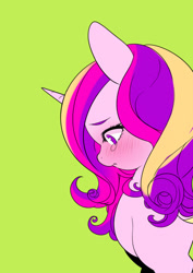 Size: 500x707 | Tagged: safe, artist:naoki, princess cadance, alicorn, pony, crying, simple background, solo