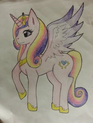 Size: 2448x3264 | Tagged: safe, artist:itamichiro, princess cadance, alicorn, pony, female, horn, solo, traditional art