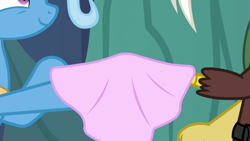 Size: 1280x720 | Tagged: safe, derpibooru import, screencap, discord, trixie, changeling, pony, unicorn, to where and back again, female, mare