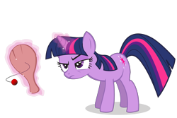 Size: 3000x2000 | Tagged: safe, artist:mrsketchcity, derpibooru import, twilight sparkle, unicorn twilight, pony, unicorn, female, glowing horn, high res, magic, mare, paddleball, raised eyebrow, simple background, solo, telekinesis, transparent background, twilight is not amused, unamused, vector