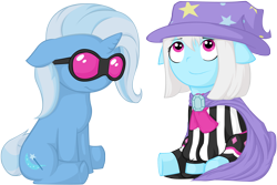 Size: 1800x1200 | Tagged: safe, artist:hewhoerasesmost, derpibooru import, photo finish, trixie, pony, unicorn, female, horn, mare