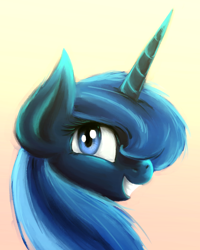 Size: 960x1200 | Tagged: safe, artist:lovelyneckbeard, princess luna, alicorn, pony, portrait, smiling, solo