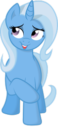 Size: 605x1320 | Tagged: safe, artist:atmospark, artist:joey darkmeat, derpibooru import, trixie, pony, unicorn, female, mare, simple background, smiling, solo, transparent background, vector