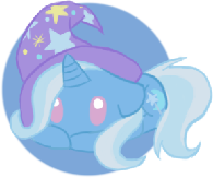 Size: 195x163 | Tagged: safe, artist:kittyheadcase, derpibooru import, trixie, chibi, lowres, simple background, transparent background