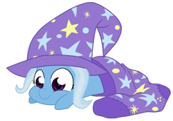 Size: 1056x741 | Tagged: safe, artist:egophiliac, derpibooru import, edit, trixie, clothes, cute, diatrixes, filly, recolor, sock, sock filly, socks