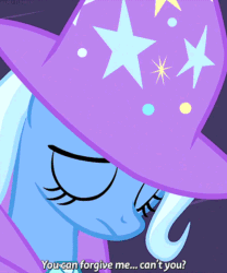Size: 500x600 | Tagged: safe, derpibooru import, trixie, magic duel, animated, cute, diatrixes, pouting