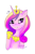 Size: 1000x1538 | Tagged: safe, artist:lizineko, princess cadance, alicorn, pony, crown, female, horn, mare, multicolored mane, solo