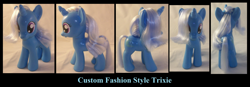 Size: 3116x1088 | Tagged: safe, artist:gryphyn-bloodheart, derpibooru import, trixie, pony, unicorn, custom, fashion style, female, irl, mare, photo, solo, toy