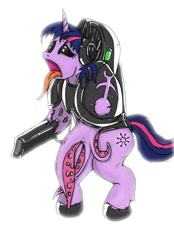 Size: 445x640 | Tagged: safe, derpibooru import, twilight sparkle, chaos, chaos space marine, slaanesh, warhammer (game), warhammer 40k