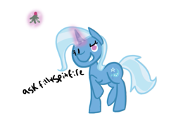 Size: 523x367 | Tagged: safe, artist:martymurray, derpibooru import, trixie, pony, unicorn, 30 minute art challenge, blue coat, female, horn, mare, solo, two toned mane