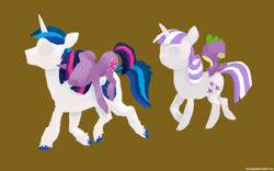 Size: 500x311 | Tagged: safe, artist:cygaj, derpibooru import, shining armor, spike, twilight sparkle, twilight velvet, dragon, pony, unicorn, spike's family, twilight's family